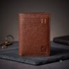 Men’s Wallet, Full Grain Leather, Note Case, 4 Card Slots with Coin Pocket, RFID Protected | Clover