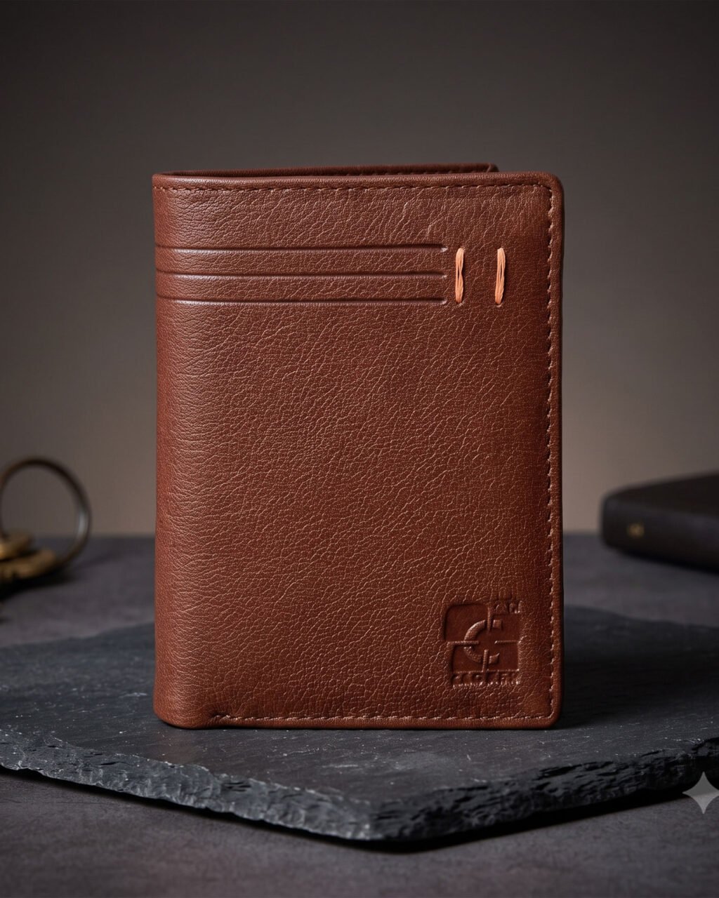 Men's Wallet, Full Grain Leather, Note Case, 4 Card Slots with Coin Pocket, RFID Protected | Clover