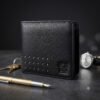 Men’s Wallet, Full Grain Leather, Bi-Fold, 3 Card Slots with Coin Pocket, RFID Protected | Clover