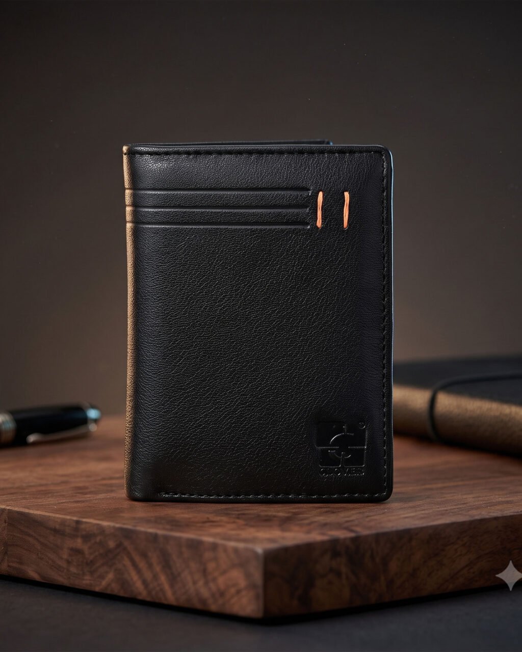 Men's Wallet, Full Grain Leather, Note Case, 4 Card Slots with Coin Pocket, RFID Protected | Clover