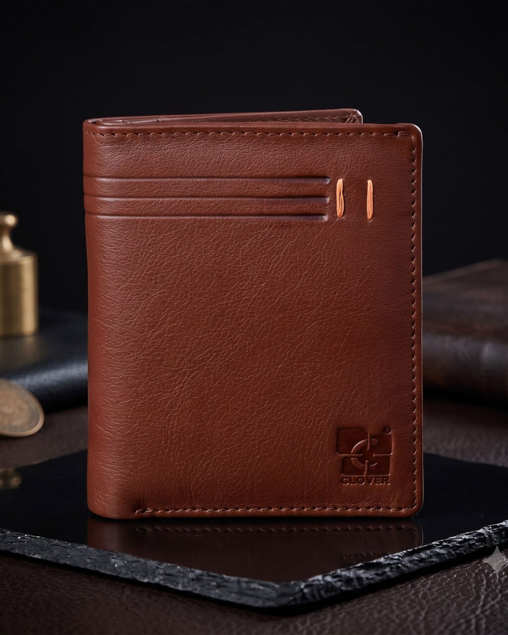 Men's Wallet, Full Grain Leather, Note Case, 13 Card Slots, RFID Protected | Clover