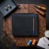 Men’s Wallet, Bi-Fold, 3 Card Slots with Coin Pocket, Full Grain Leather | Clover