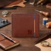 Men’s Wallet, Full Grain Leather, Bi-Fold, 3 Card Slots with coin pocket | Clover