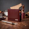 Men’s Wallet, Full Grain Leather, Bi-Fold, 4 Card Slots, RFID Protected | Clover