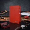 Men’s Wallet, Full Grain Leather, Note Case, 10 Card Slots with 1 Zip Pocket, Passport Pocket, RFID Protected | Clover
