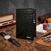 Men’s Wallet, Full Grain Leather, Note Case, 10 Card Slots with 1 Zip Pocket, Passport Pocket, RFID Protected | Clover