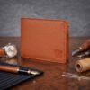 Men’s Wallet, Full Grain Leather, Bi-Fold, 7 Card Slots with Coin Pocket, RFID Protected | Clover
