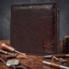Men’s Wallet, Full Grain Leather, Bi-Fold, 7 Card Slots with Coin Pocket, RFID Protected | Clover