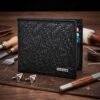 Men’s Wallet, Full Grain Leather, Bi-Fold, 6 Card Slots, RFID Protected | Clover
