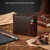 Men’s Wallet, Full Grain Leather, Bi-Fold, 10 Card Slots, RFID Protected | Clover