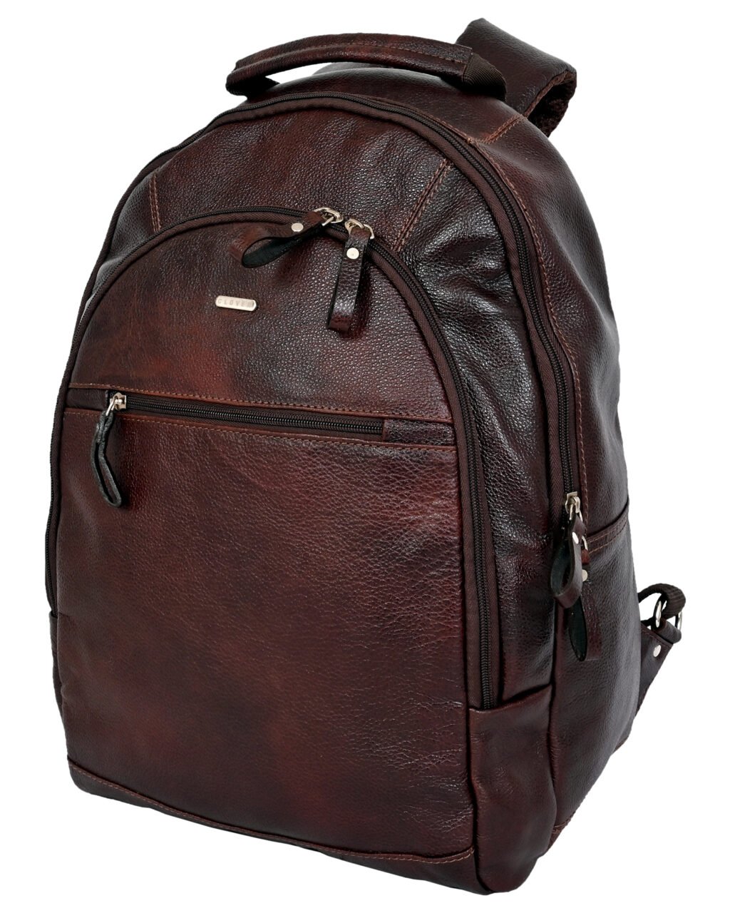 leather brown bagpack for men