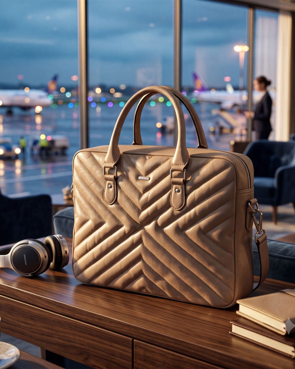 Urban Quilted Luxury Excutive Laptop Bag, Full Grain Leather | Clover