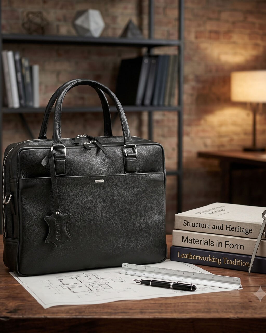 Boss Stylish Executive Leather Lpatop Bag, Full Grain Leather | Clover