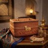 Premium Hand-Tooled Full-Grain Leather Western Luxury Jewelry Box with Combination Lock
